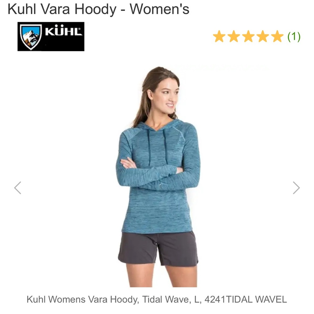 Kuhl Vara Hoody Tidal Wave Blue Activewear‎ Sweatshirt Women’s XS - Picture 10 of 10